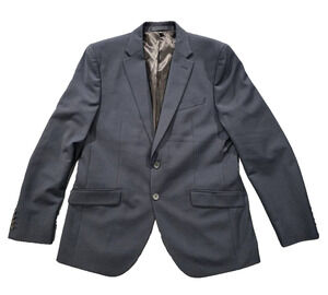 Autograph Jacket Blazer Indigo Navy wool rich blend Fit 42 Long Length A008762